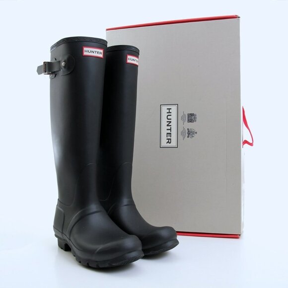 NIB Hunter Original Tall Rain Boots Matte in Black Women Size 8 - Picture 2 of 15